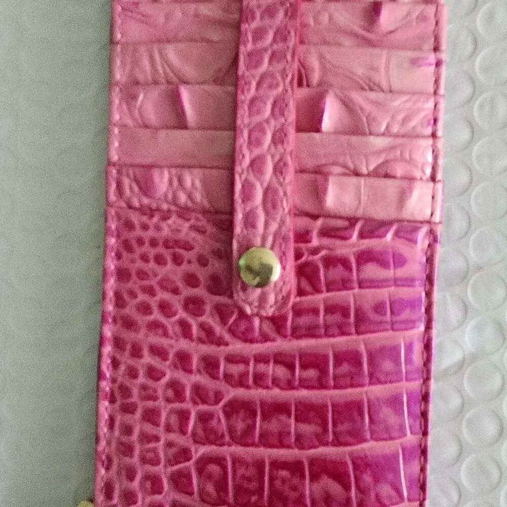 Brahmin Credit Card Wallet - Hibiscus Ombre All Over -BNWT - Picture 2 of 2